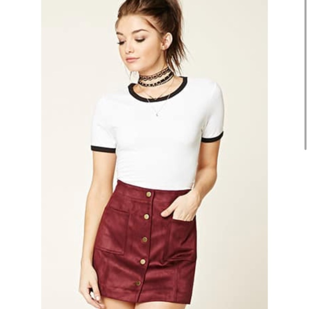 Fax Suede Skirt